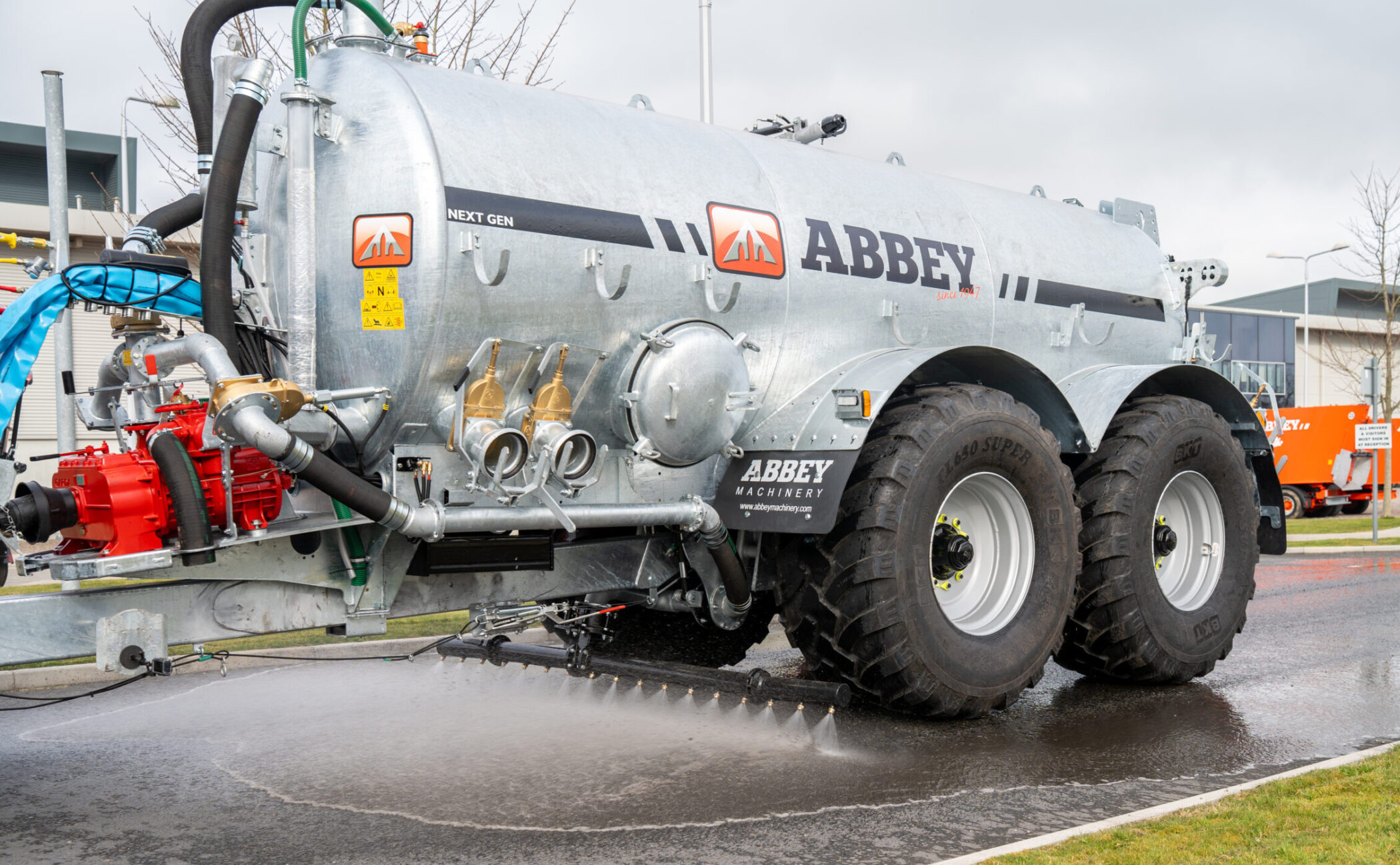 Abbey Machinery Galvanised RoadWashing Industrial Tanker Dust Suppression